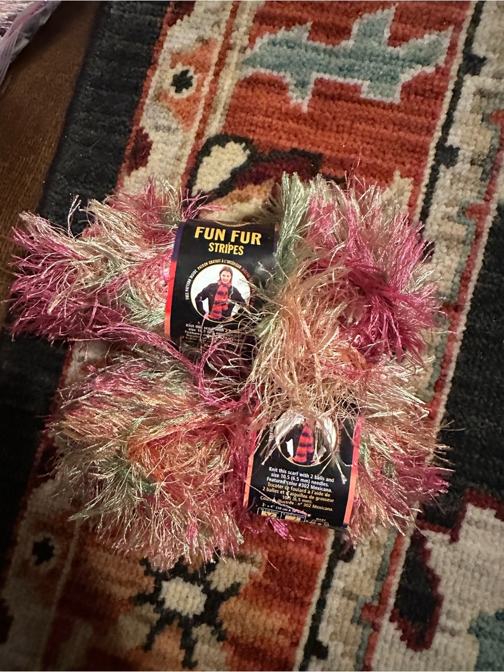 Fun Fur - Pink Multi Yarn